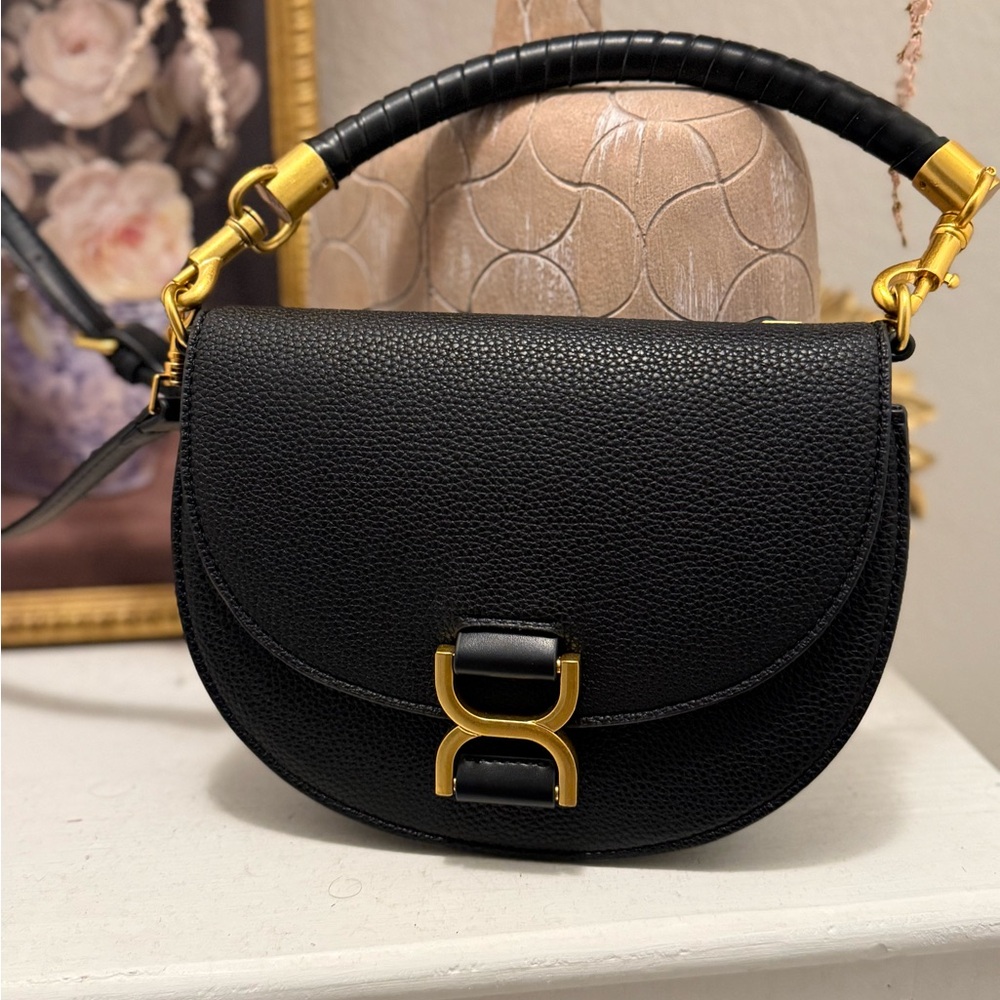 Elegant Black Leather Handbag